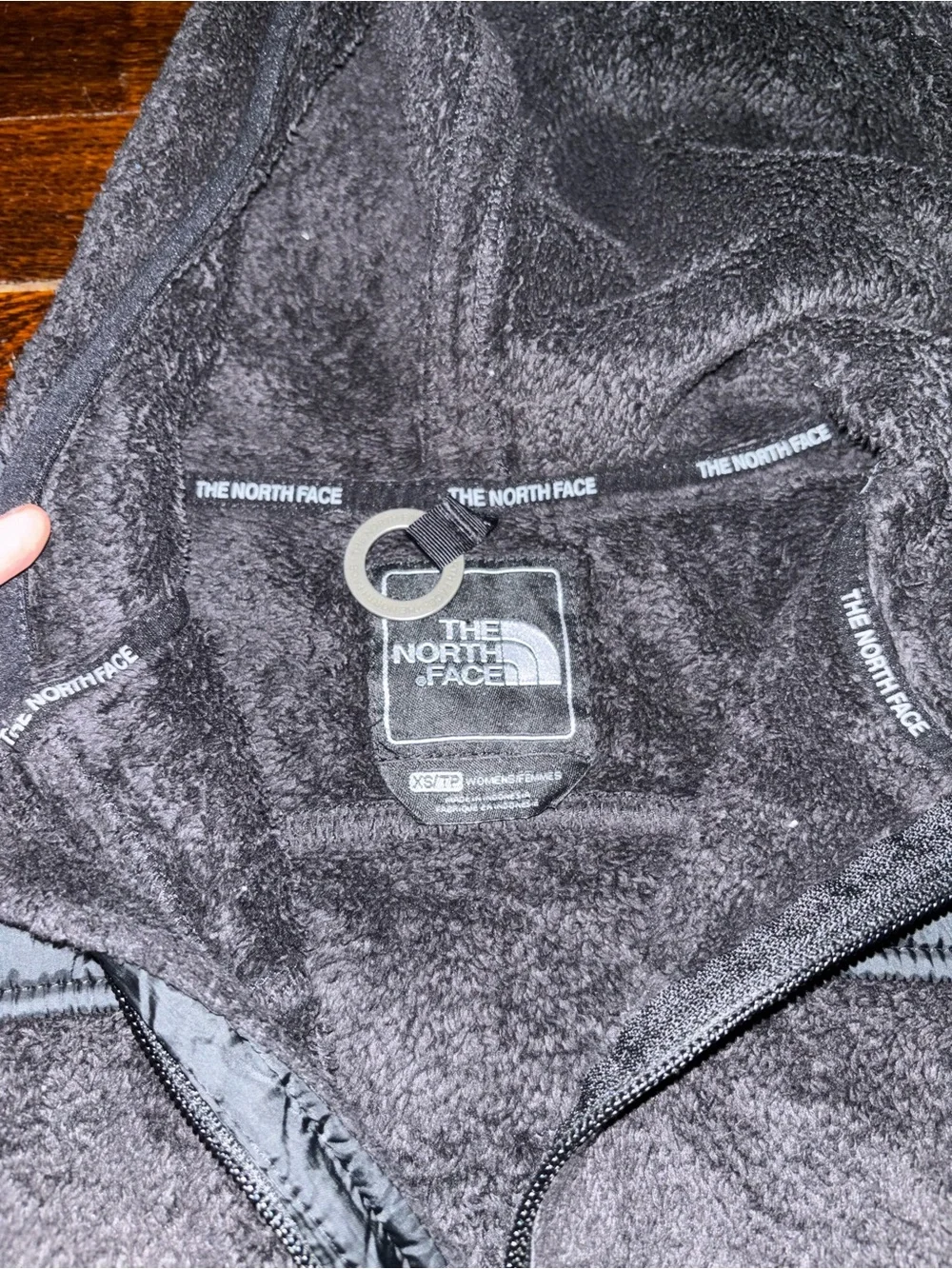 The North Face Black Hooded Teddy Fleece Jacket